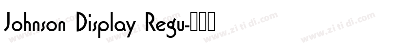 Johnson Display Regu字体转换